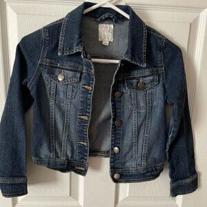 Girls denim jean jacket size 7/8